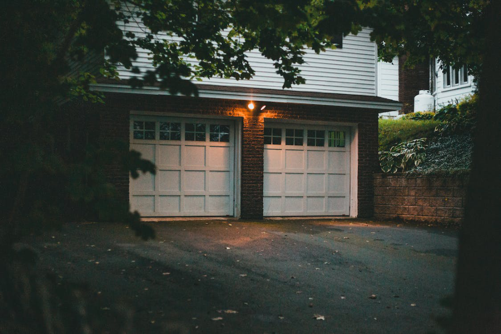 Twin garage doors